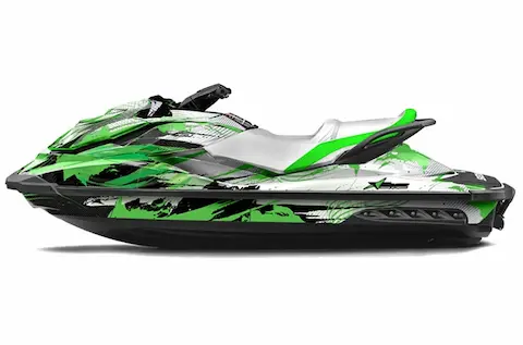 Sea-Doo GTI / GTR / GTS with the Carbon X Green graphic kit
