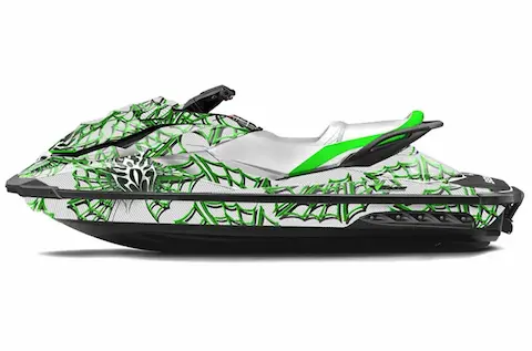 Sea-Doo GTI / GTR / GTS with the Widow Maker Green graphic kit