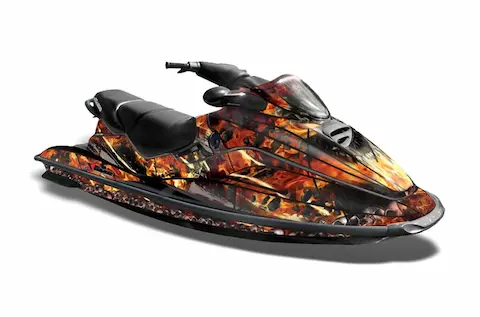 Sea-Doo GTX with the Firestorm Black graphic kit