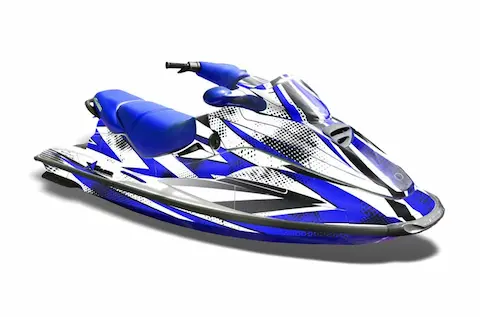 Sea-Doo GTX with the Slash Blue graphic kit