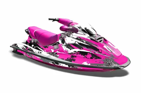 Sea-Doo GTX with the Street Star Pink graphic kit