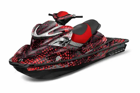 Sea-Doo RXP with the Swift Red graphic kit