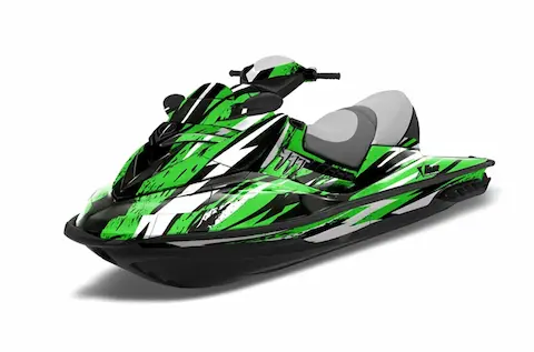 Sea-Doo RXT with the Attack Green graphic kit