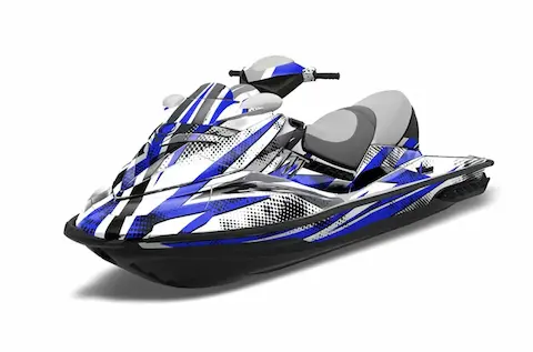 Sea-Doo RXT with the Slash Blue graphic kit