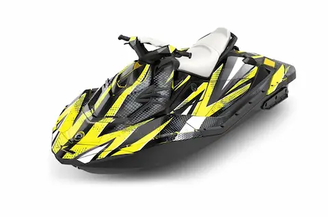 Sea-Doo Spark 2-Up with the Slash Yellow graphic kit