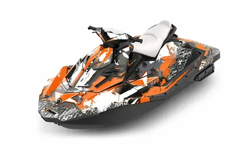 Sea-Doo Spark 2-Up with the Street Star Orange graphic kit
