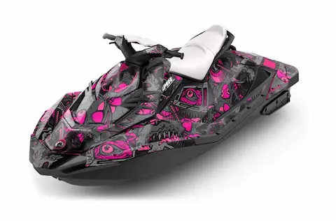 Sea-Doo Spark 3-Up with the Tune In Pink graphic kit